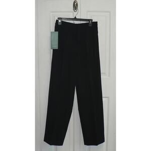 Johnny Wujek Women's Elastic Waist Pleated Dress Pants in Black Small‎ $109